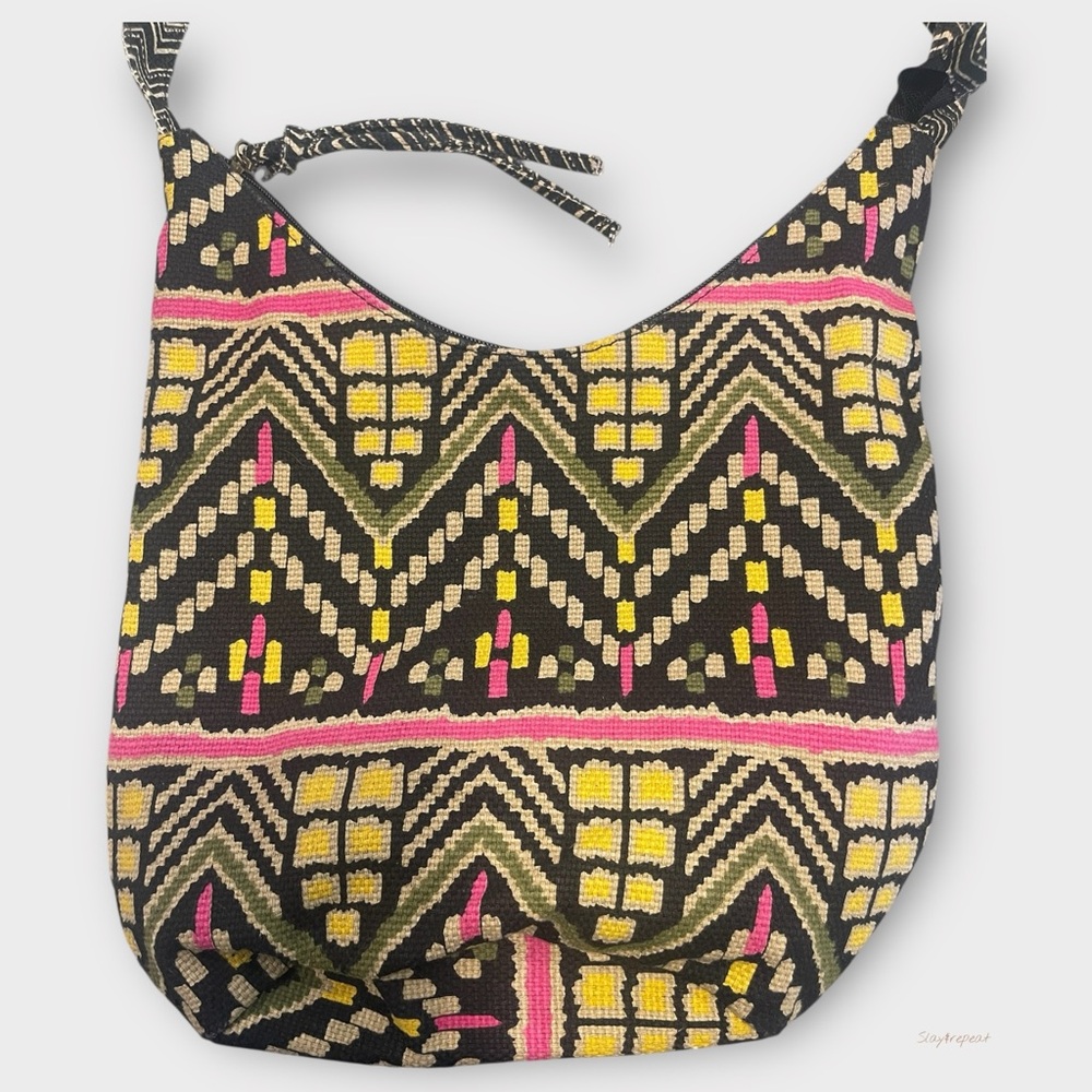 Mossimo Supply Co. Tribal Print Shoulder Bag – Black Multicolor Boho 👜 Tote